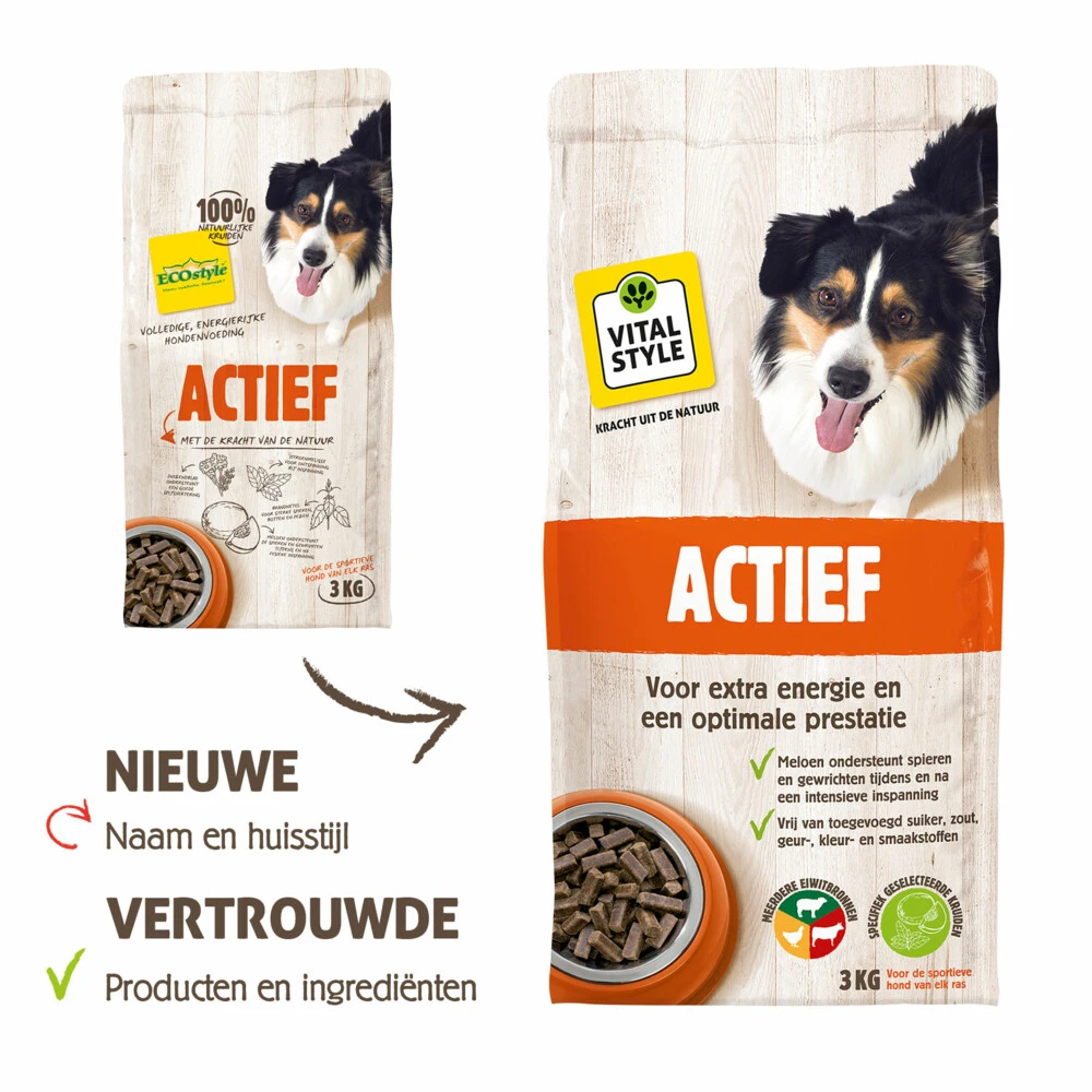 VITALstyle Hondenvoer Actief Hondenbrokken 5 VITALstyle Hondenvoer Actief Hondenbrokken - Afbeelding 3