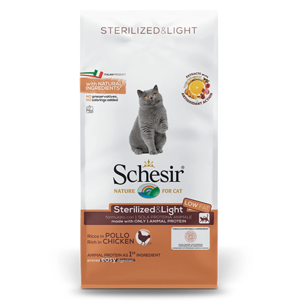 Schesir Kattenvoer Dry Sterilized En Overweight 3 Schesir Kattenvoer Dry Sterilized En Overweight