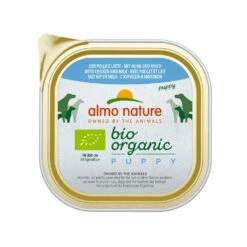 9x Almo Nature Bio Organic Puppy Kip En Melk