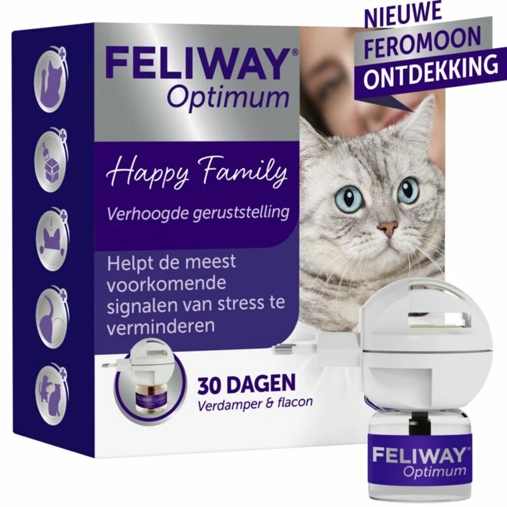 Feliway Optimum Startset Verdamper + Navulling 3 Feliway Optimum Startset Verdamper + Navulling