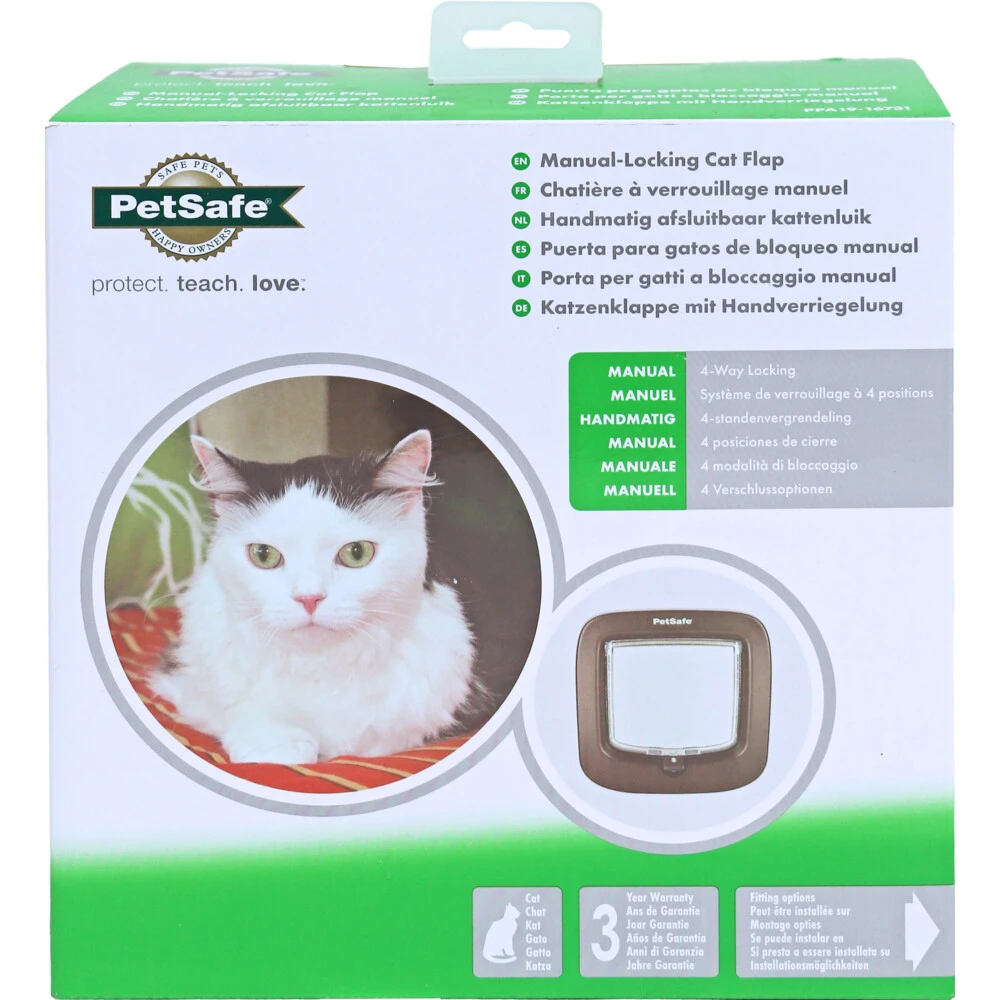 Petsafe Kattendeur 4lock Bruin 3 Petsafe Kattendeur 4lock Bruin