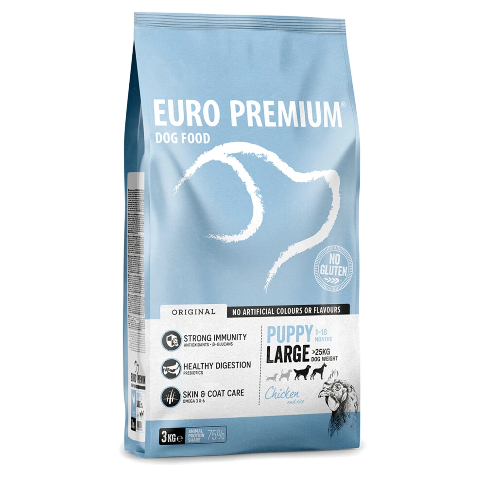 Euro-Premium Puppy Large Kip - Rijst 5 Euro-Premium Puppy Large Kip - Rijst - Afbeelding 3