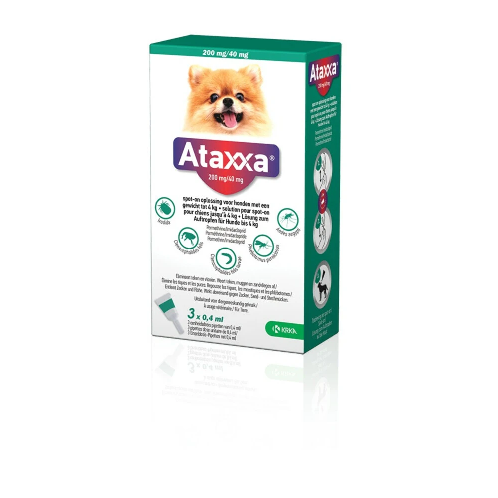 Ataxxa Spot On Anti Vlooien En Teken Druppels Hond Tot 4 Kg 3 Ataxxa Spot On Anti Vlooien En Teken Druppels Hond Tot 4 Kg