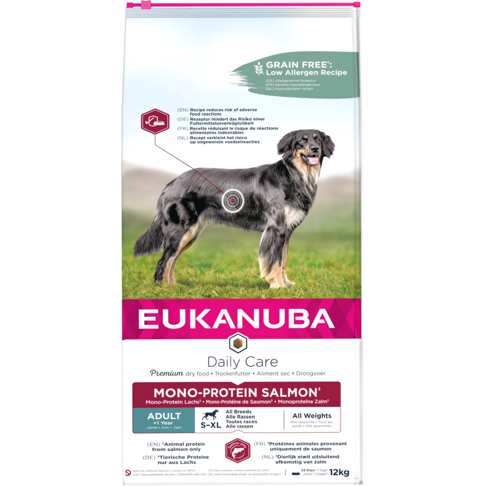 Eukanuba Dog Adult Mono Proteïne Salmon 3 Eukanuba Dog Adult Mono Proteïne Salmon