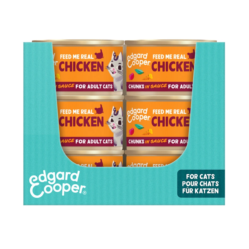 18x Edgard & Cooper Kattenvoer Chunks Kip 3 18x Edgard & Cooper Kattenvoer Chunks Kip