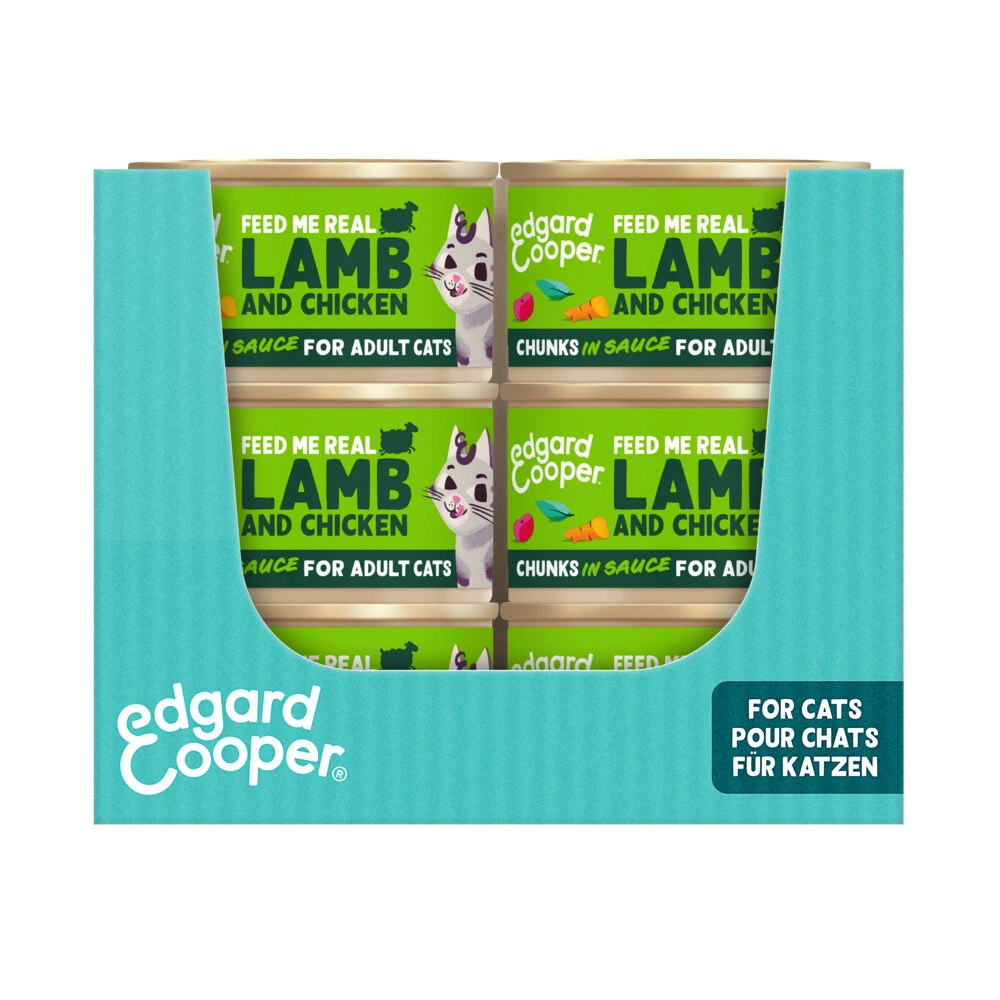 18x Edgard & Cooper Kattenvoer Chunks Lam - Kip 3 18x Edgard & Cooper Kattenvoer Chunks Lam - Kip