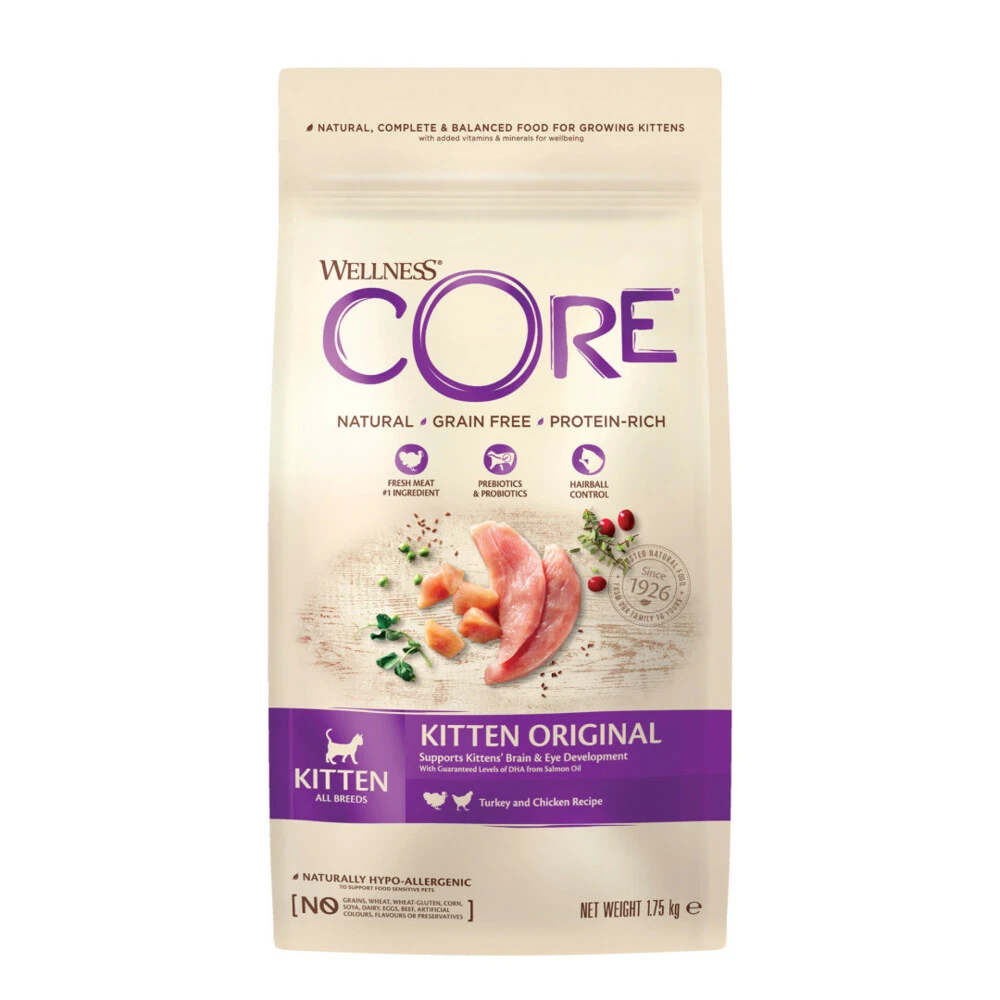 Wellness Core Kattenvoer Kitten Kalkoen - Zalm 3 Wellness Core Kattenvoer Kitten Kalkoen - Zalm
