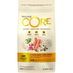 4x Wellness Core Kattenvoer Sterilised Kip - Kalkoen