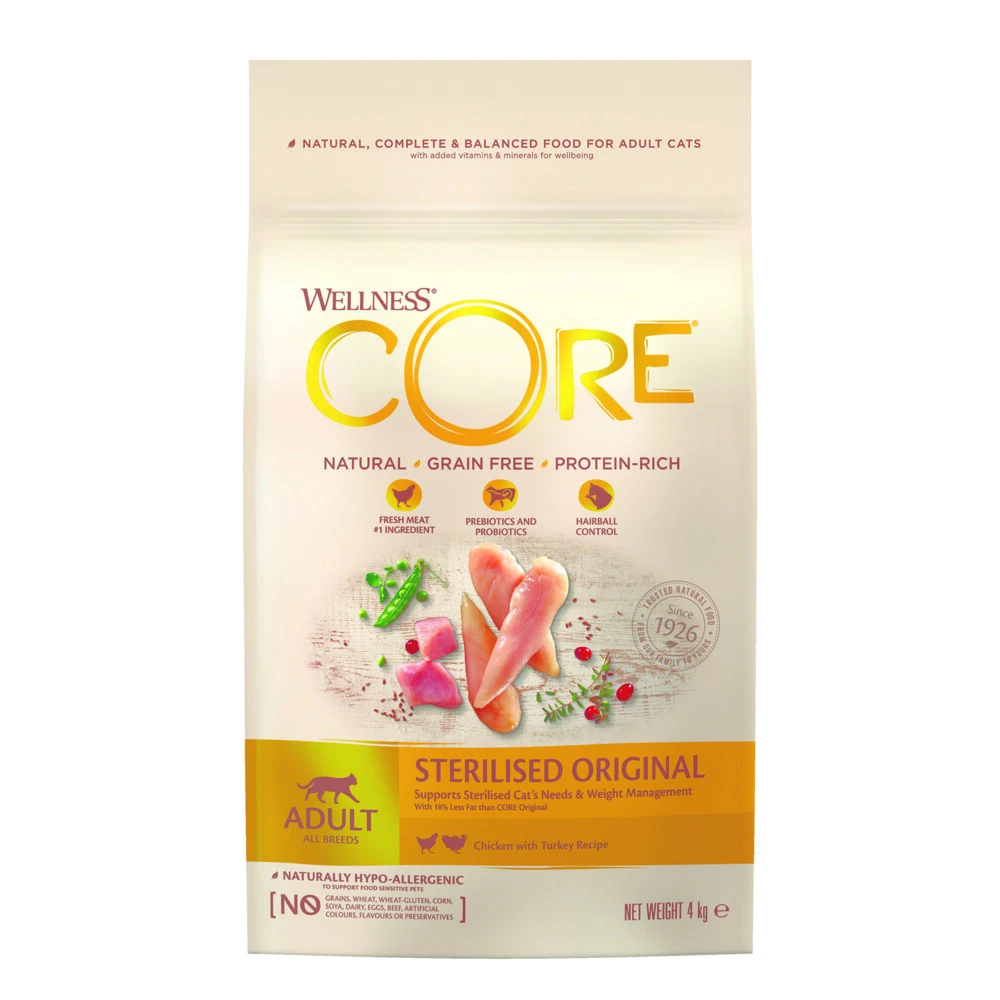 Wellness Core Kattenvoer Sterilised Kip - Kalkoen 3 Wellness Core Kattenvoer Sterilised Kip - Kalkoen