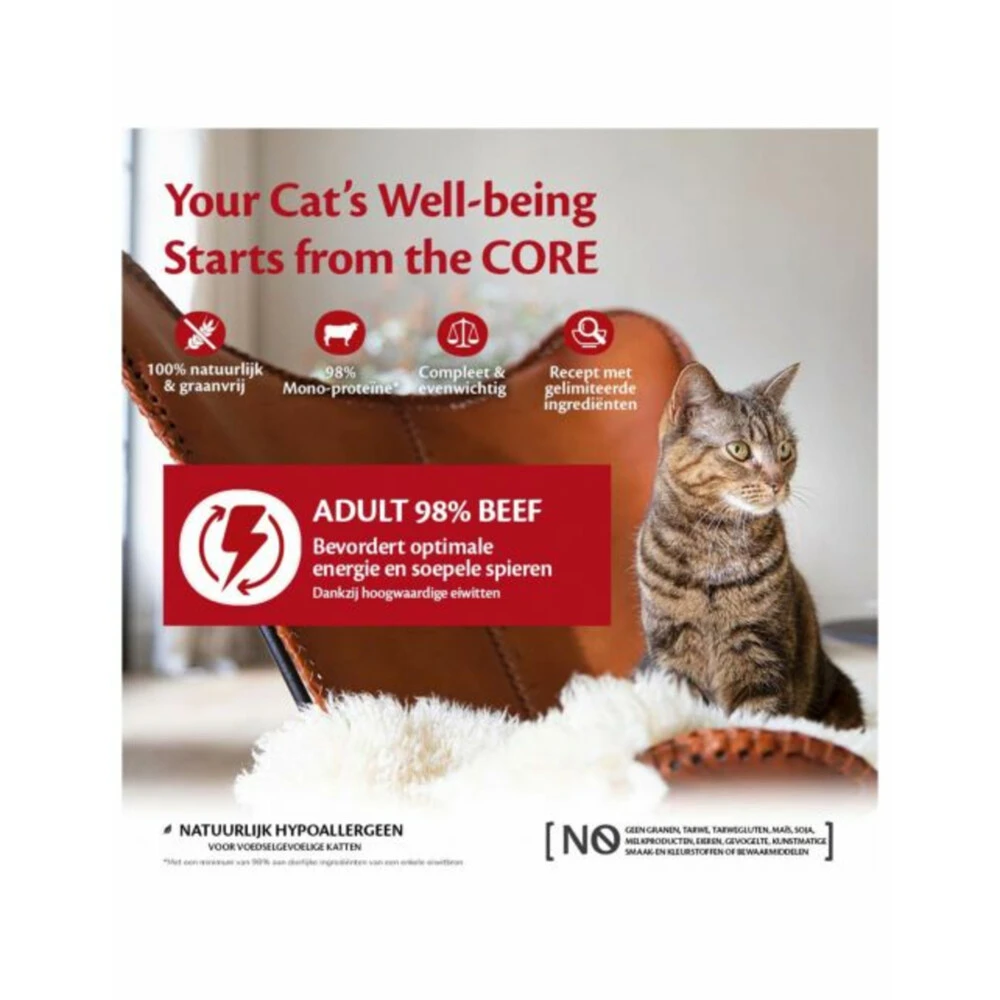 12x Wellness Core Kattenvoer 98% Recipe Rund 4 12x Wellness Core Kattenvoer 98% Recipe Rund - Afbeelding 2