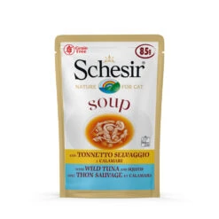 20x Schesir Kattenvoer Wilde Tonijn - Inktvis Soup