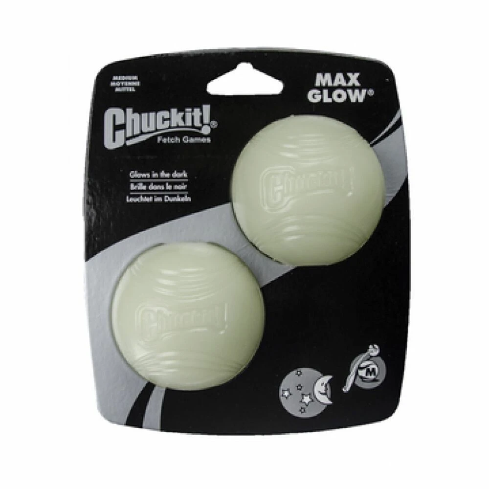 Chuckit! Chuckit Max Glow Ball 2 - Pack Medium ø 6 Cm 3 Chuckit! Chuckit Max Glow Ball 2 - Pack Medium ø 6 Cm
