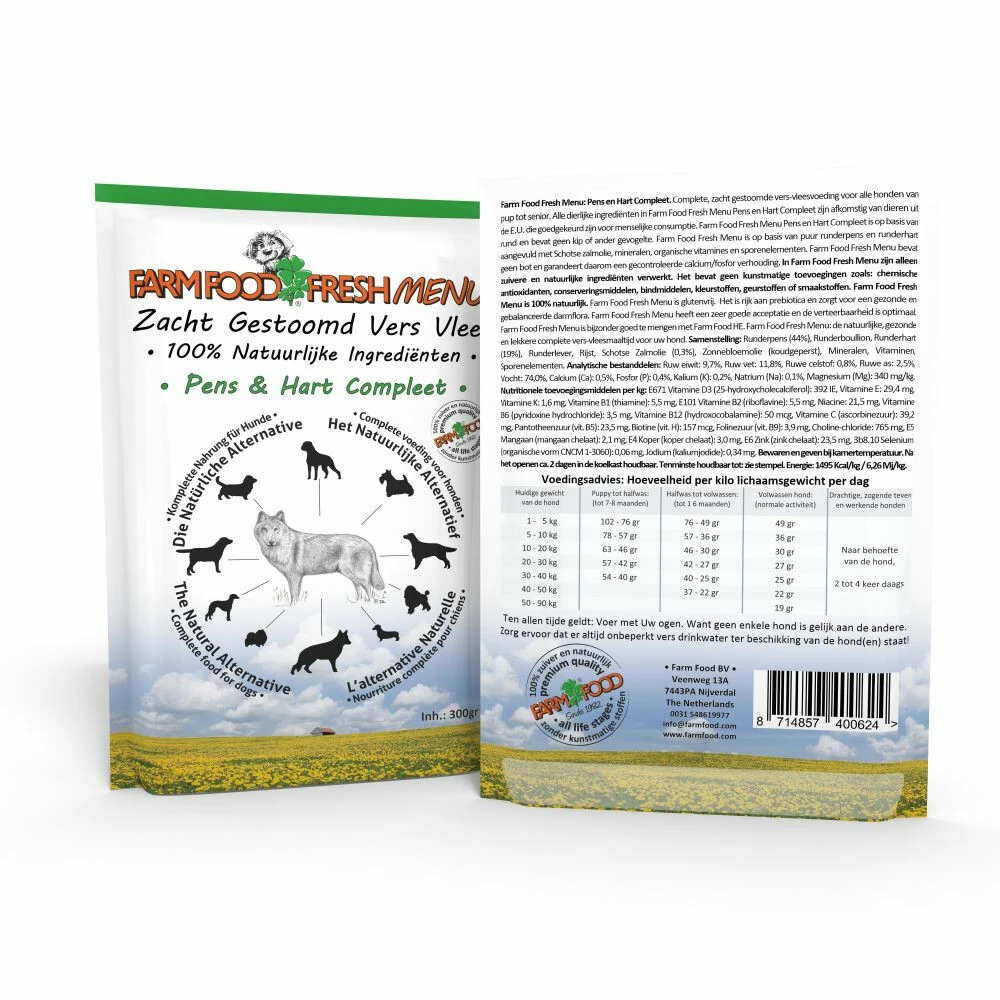 6x Farmfood Fresh Menu Pens En Hart 4 6x Farmfood Fresh Menu Pens En Hart - Afbeelding 2