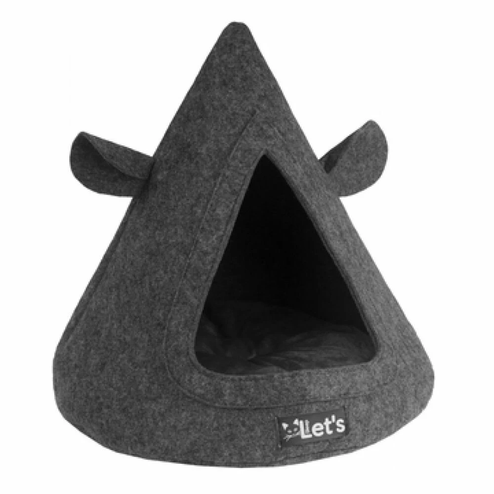 Letu0027s Sleep Pet Cave TeePee Antraciet 3 Letu0027s Sleep Pet Cave TeePee Antraciet
