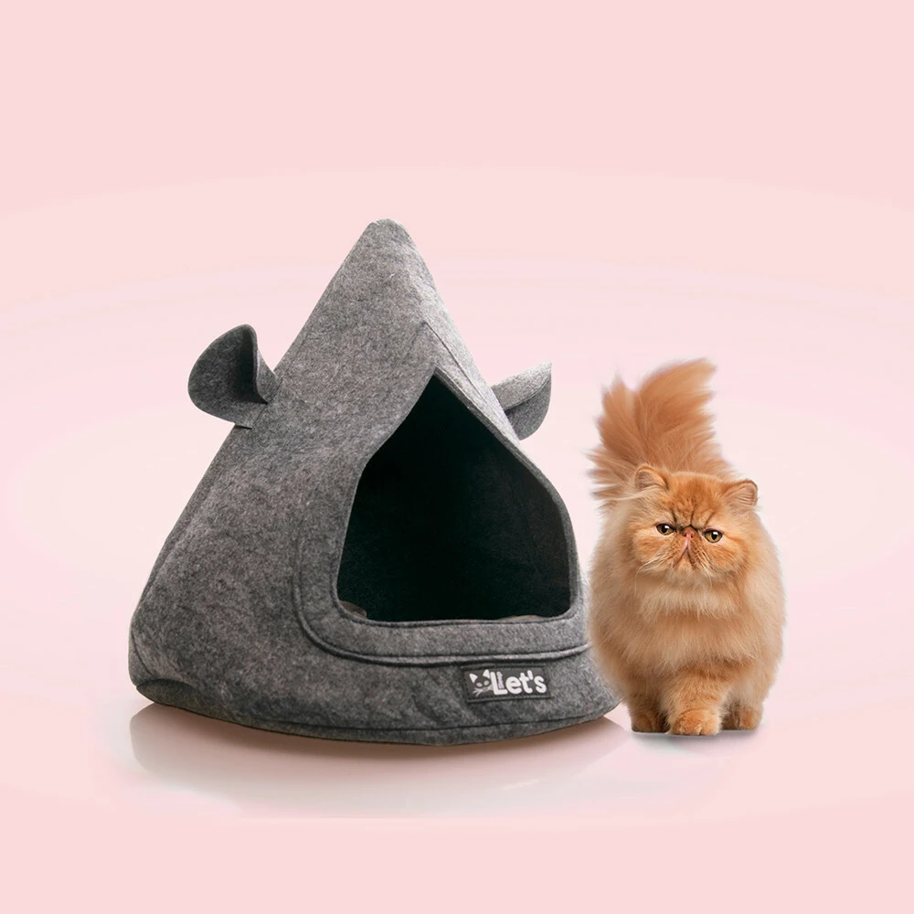 Letu0027s Sleep Pet Cave TeePee Antraciet 5 Letu0027s Sleep Pet Cave TeePee Antraciet - Afbeelding 3
