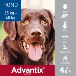 Advantix Spot On 400 Anti Vlooien En Teken Druppels Hond 25 - 40 Kg -Deli Prins Winkel 992607 2