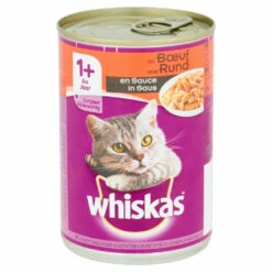 12x Whiskas Blik Adult Brokjes In Saus Rund